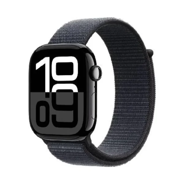 Apple Watch Series 10 GPS, 46 mm Jet Black Aluminium Case with Ink Sport Loop - Image 2