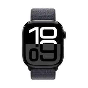Apple Watch Series 10 GPS, 46 mm Jet Black Aluminium Case with Ink Sport Loop
