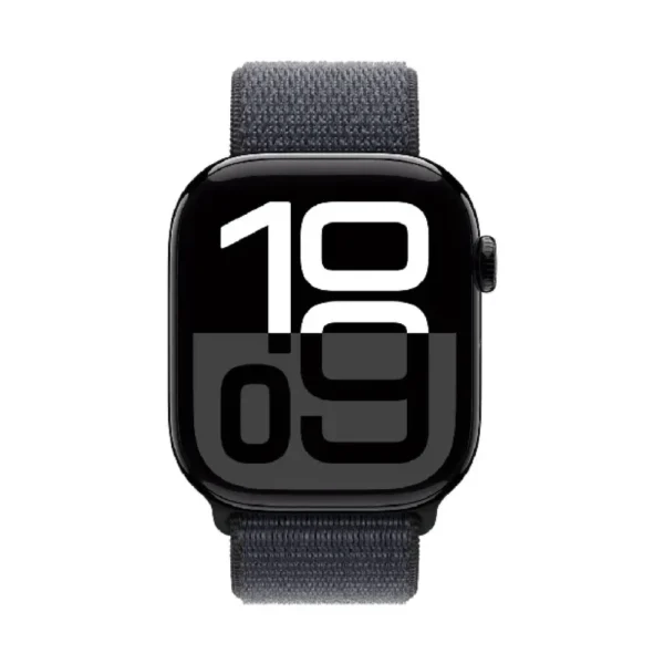 Apple Watch Series 10 GPS, 46 mm Jet Black Aluminium Case with Ink Sport Loop