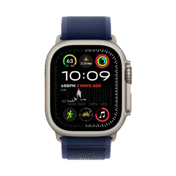 Apple Watch Ultra 2 GPS + Cellular, 49mm Natural Titanium Case with Blue Trail Loop