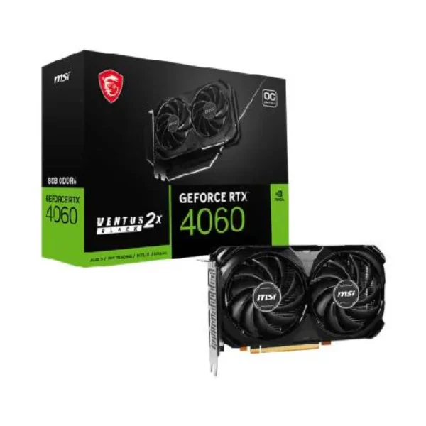 MSI NVDIA GeForce RTX 4060 VENTUS 2X BLACK 8G OC Graphic Card - Image 2