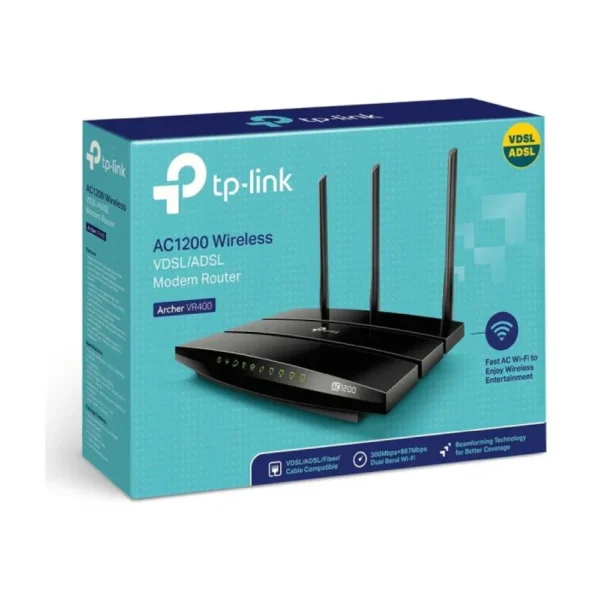 TP-Link AC1200 Wireless VDSL/ADSL Modem Router (Archer VR400) - Image 4